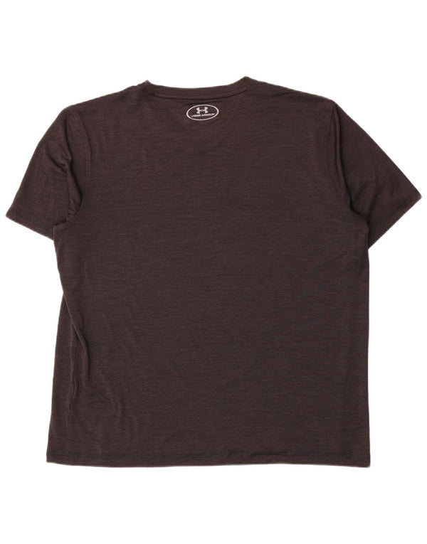 Camiseta masculina de manga curta Under Armour grande preta manchada
