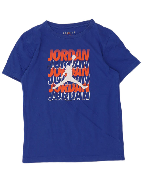 Jordan Boys κανονικό γραφικό T-shirt Top 12-13 ετών Blue Sports