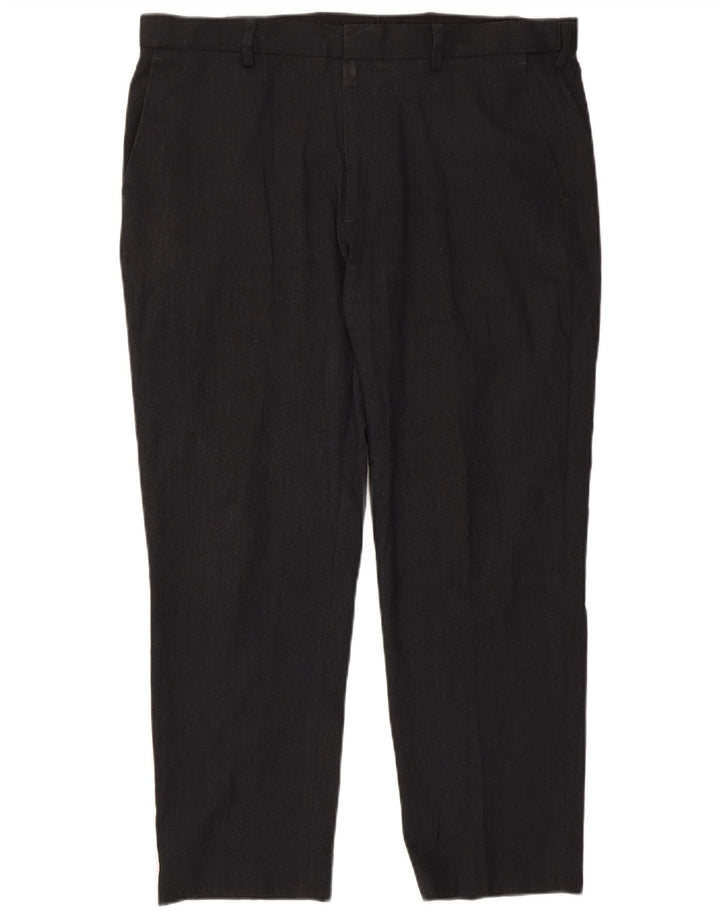 Marks & Spencer Herre Regular Fit Chinobukser W38 L29 Sort polyester
