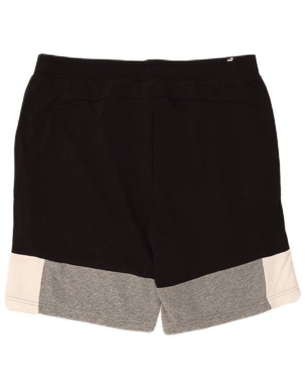 Pantaloncini sportivi da uomo Puma 2XL Cotone color block nero