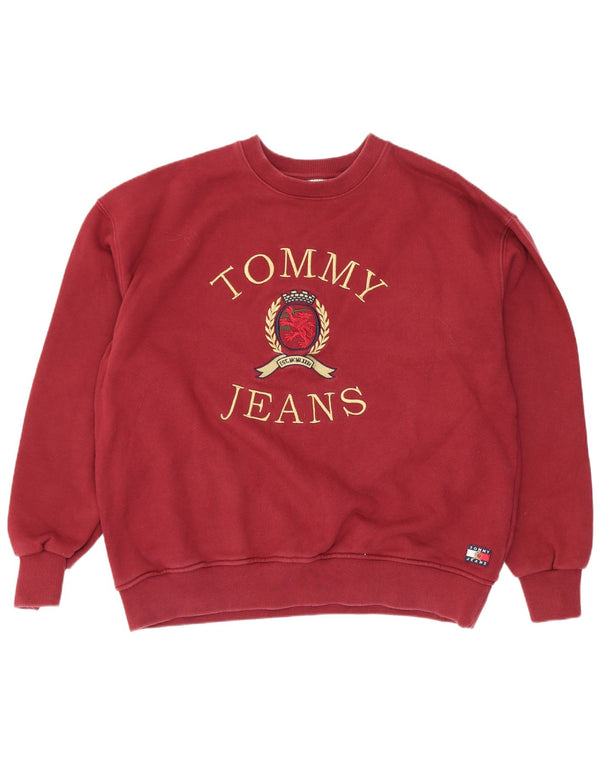 Tommy Hilfiger Sudadera Gráfica para Hombre Jumper XL Granate Algodón