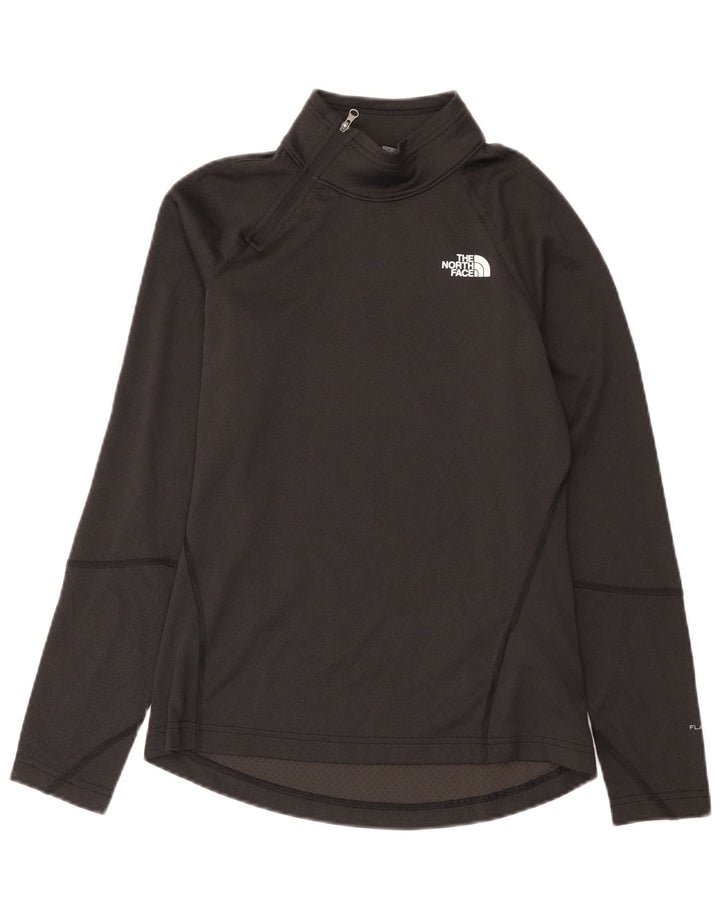 The North Face Womens Zip Neck Pullover Tracksuit Top UK 10 Small Black