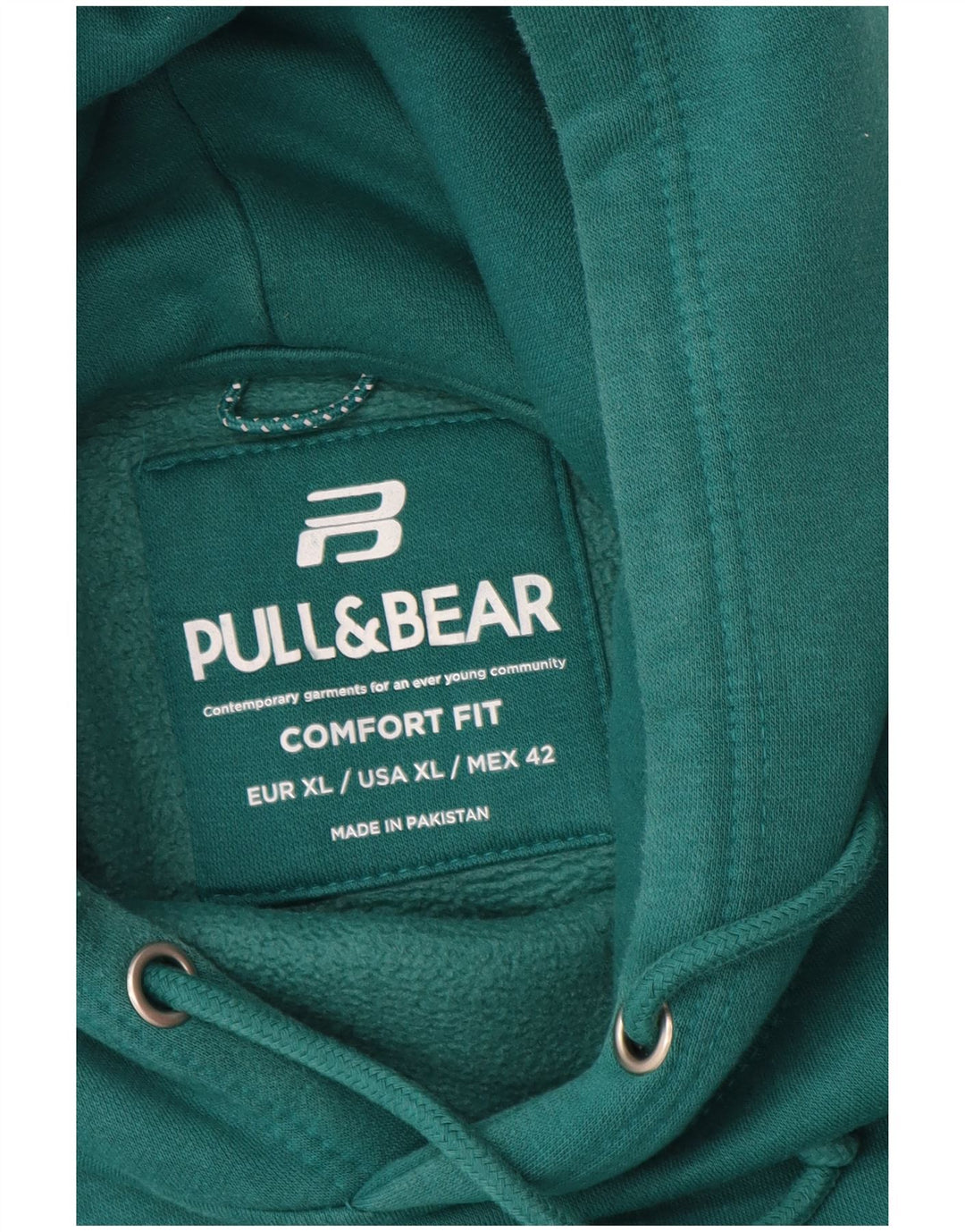 Pull & Bear Mens Comfort Fit Hoodie Jumper XL Green