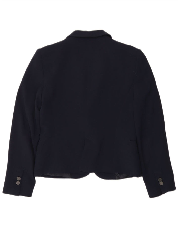 Blazer pentru femei Zara cu 1 nasture UK 12 Medium Bleumarin