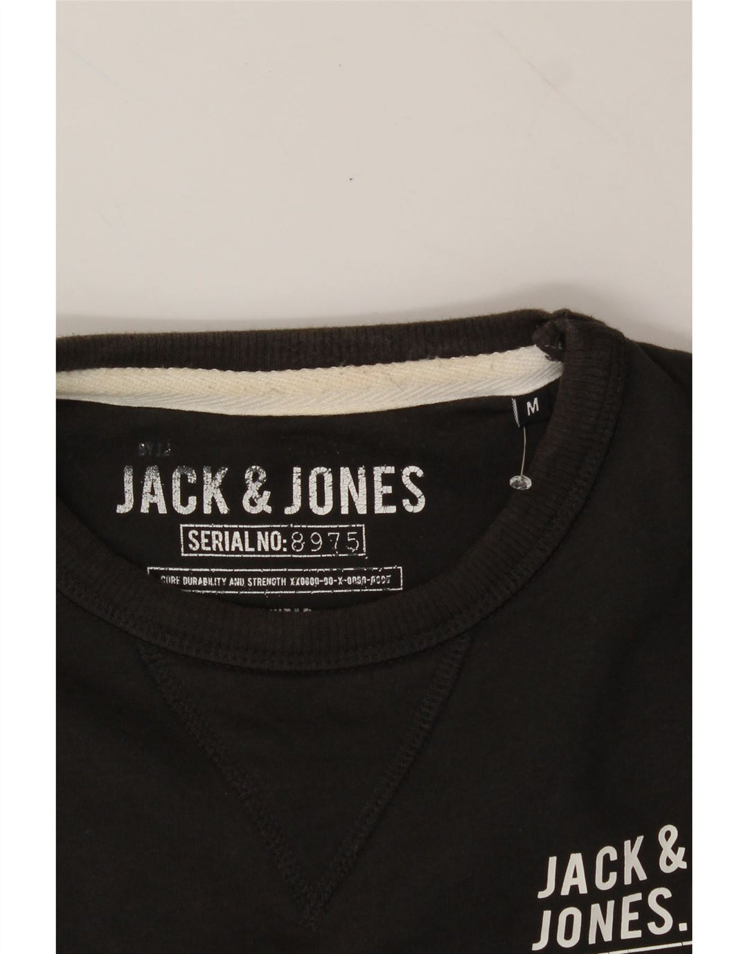 JACK & JONES Mens Sweatshirt Jumper Medium Black Cotton Vintage Jack & Jones and Second-Hand Jack & Jones from Messina Hembry 