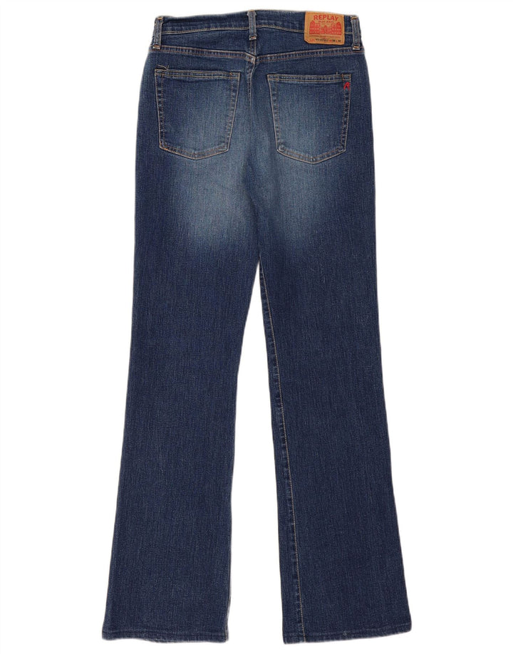 Replay Womens Bootcut Jeans W30 L32 Blue Cotton