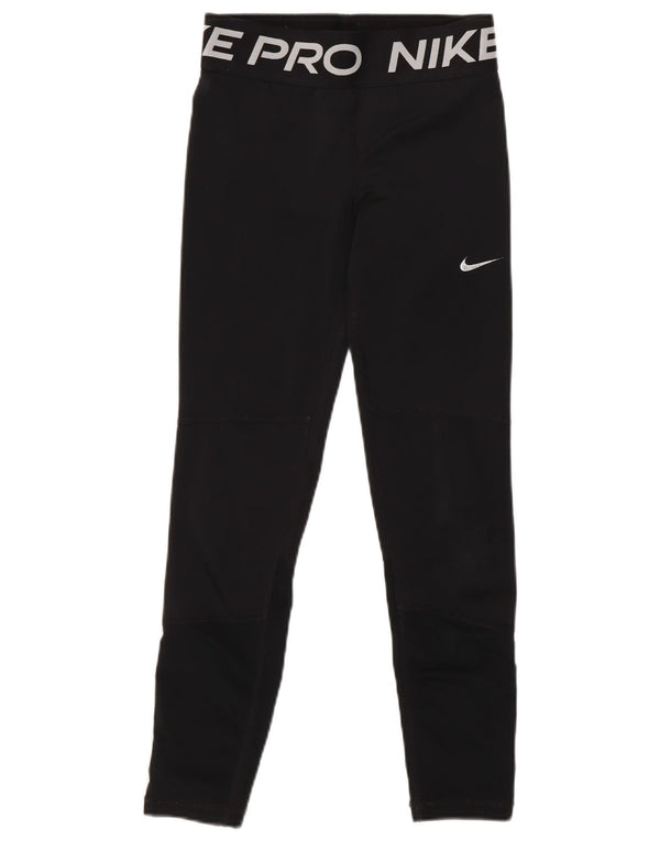 Nike Girls Leggings 8-9 Years WSmall Black Polyester