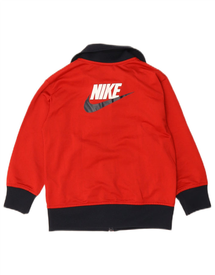 Nike drenge grafisk træningsdragt topjakke 4-5 år Lille rød farveblok