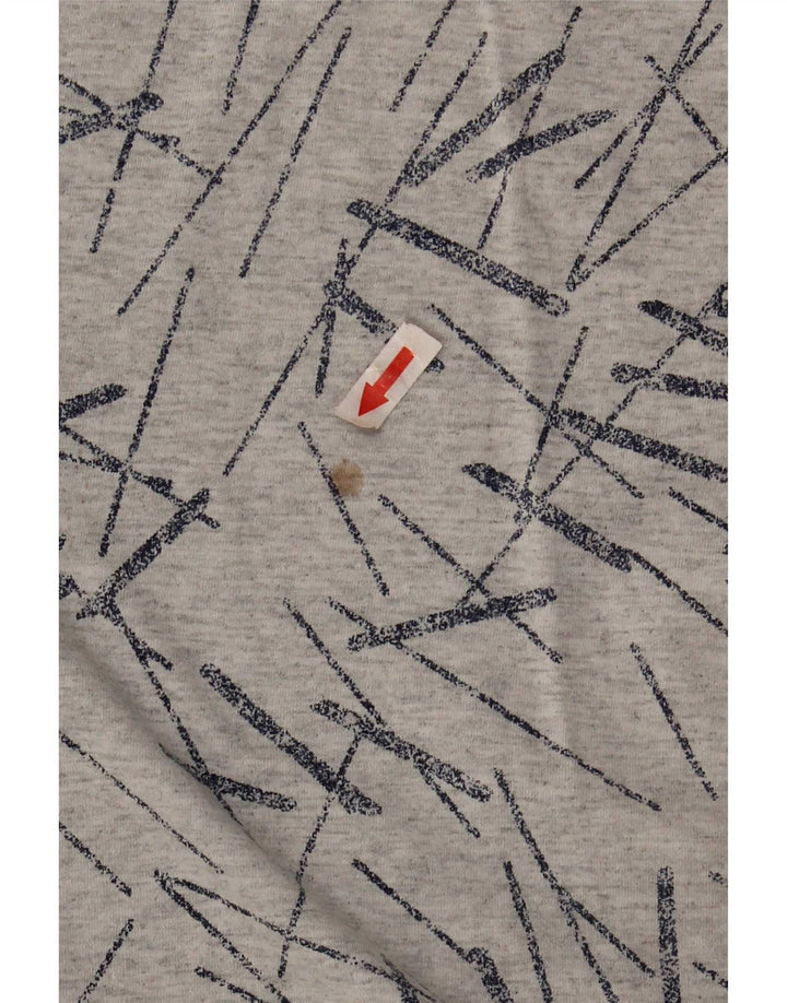 Lee Mens T-Shirt Top Small Grey Striped Cotton