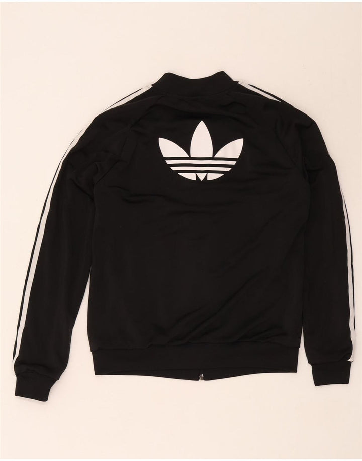 Giacca da ginnastica grafica da donna Adidas UK 12 media nera