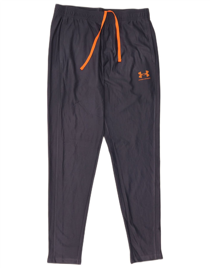 Under Armour Womens Tracksuit Trousers UK 14 Large Navy Blue Polyester