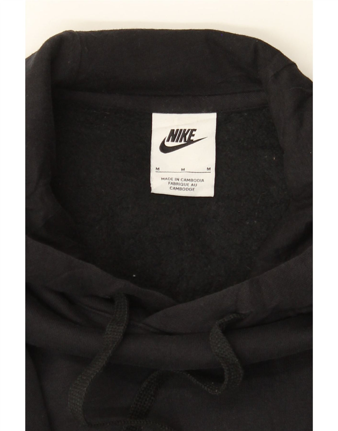 NIKE Mens Hoodie Jumper Medium Black Cotton Vintage Nike and Second-Hand Nike from Messina Hembry 