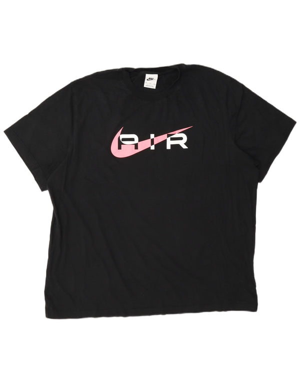 Nike Herren Grafik T-Shirt Top 2XL Schwarz Baumwolle