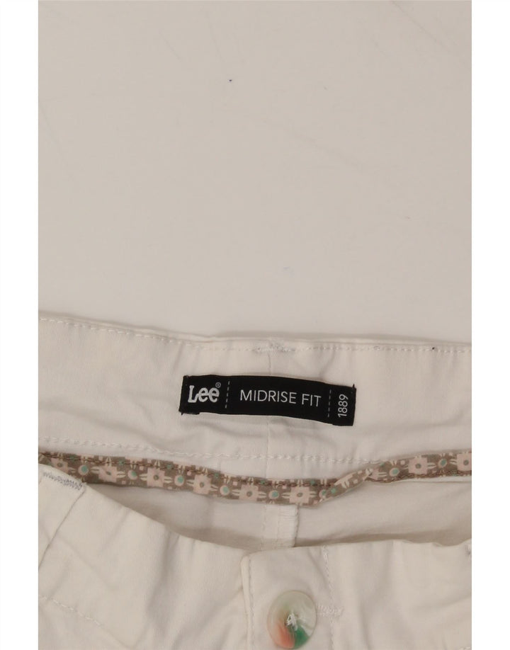 LEE Womens Mid Rise Casual Shorts W32 Large  White Vintage Lee and Second-Hand Lee from Messina Hembry 