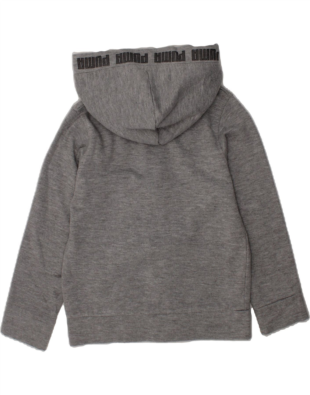 PUMA Boys Graphic Zip Hoodie Sweater 3-4 Years Grey Cotton Vintage Puma and Second-Hand Puma from Messina Hembry 