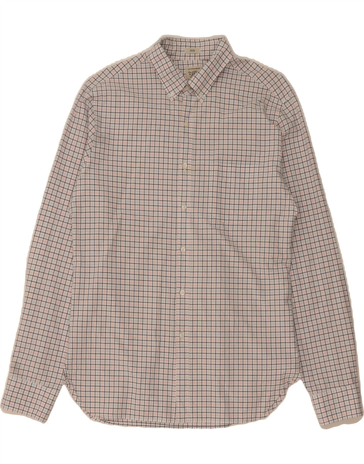 J. CREW Mens Slim Shirt Large Multicoloured Check Cotton Vintage J. Crew and Second-Hand J. Crew from Messina Hembry 
