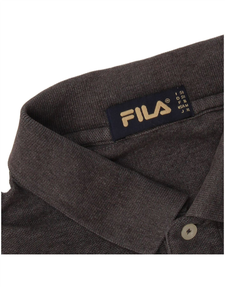 FILA Mens Polo Shirt IT 50 Medium Grey