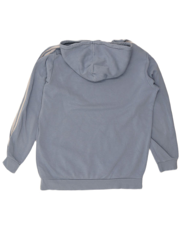 Felpa con cappuccio da uomo Adidas Large in cotone blu