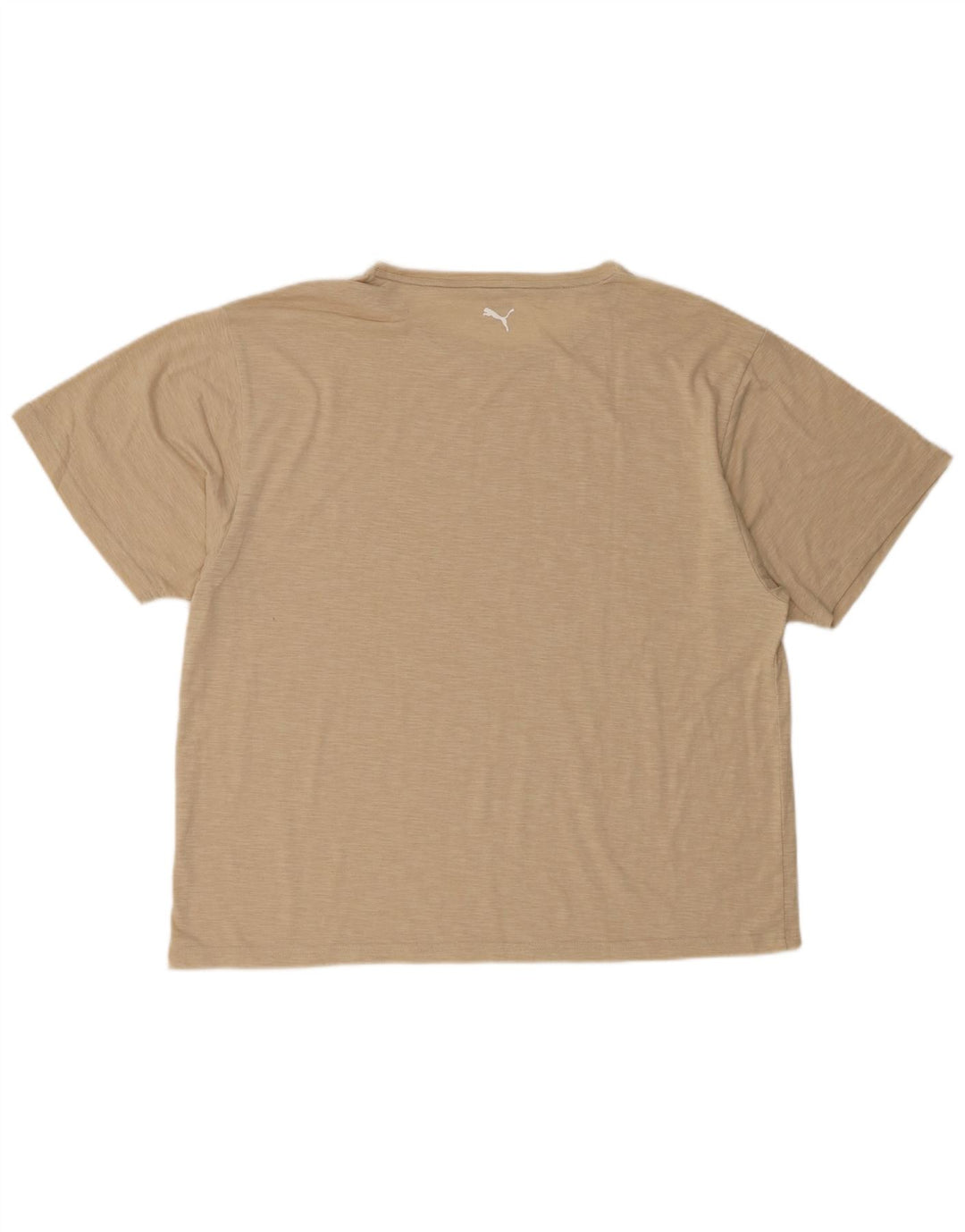 Puma Mens T-Shirt Top Large Beige Flecked