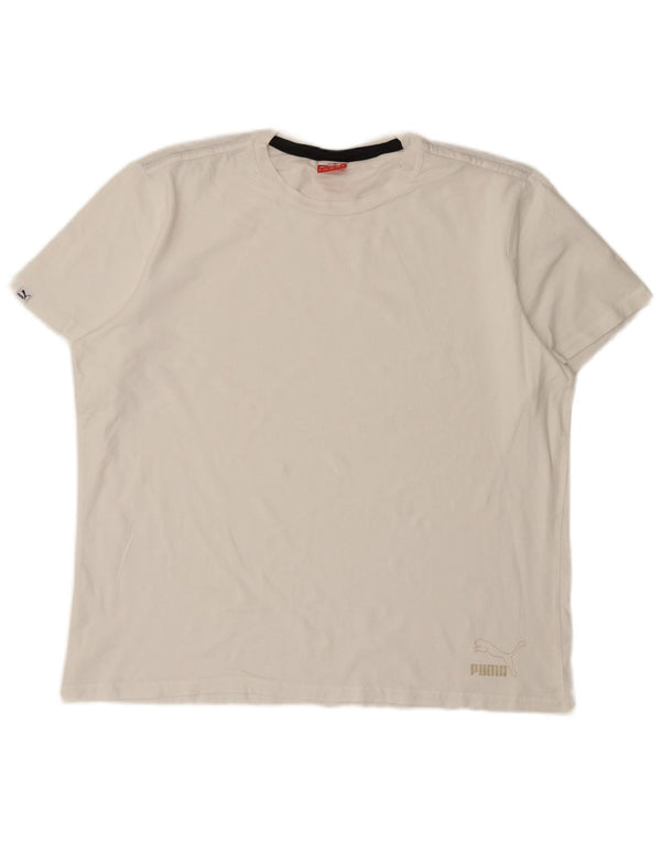 Puma Mens T-Shirt Top XL White