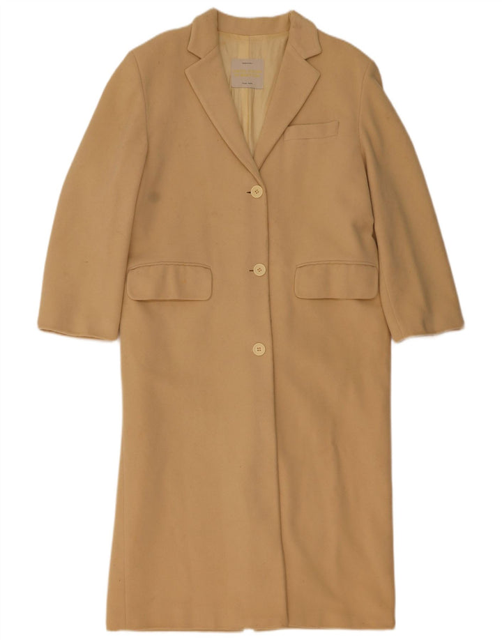 Cappotto Benetton Donna Loose Fit IT 42 Lana Beige Medio