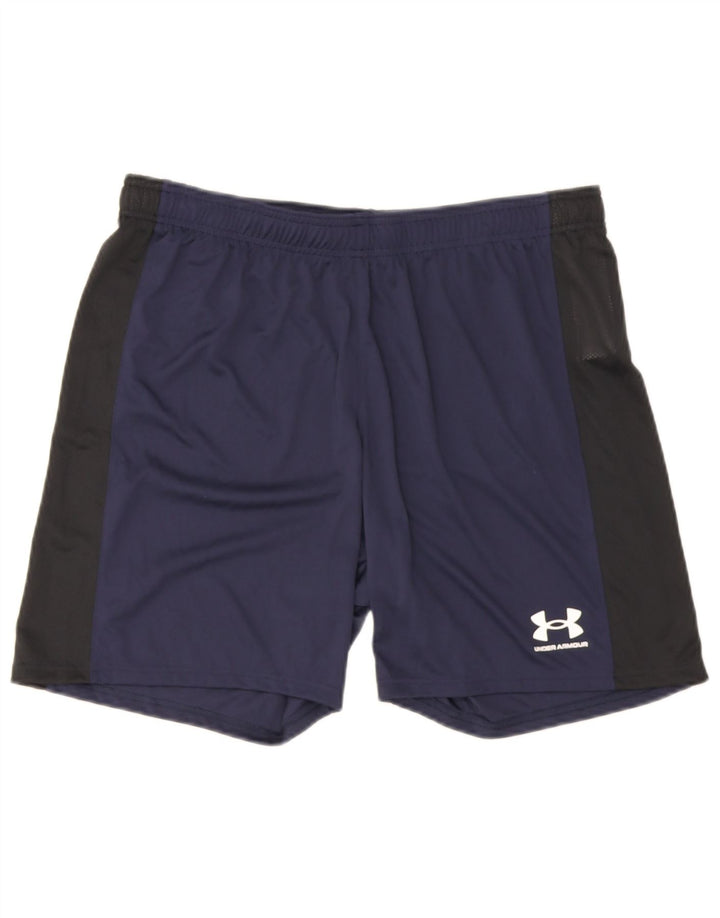 Under Armour Mens Sport Shorts XL Navy Blue Colourblock Polyester