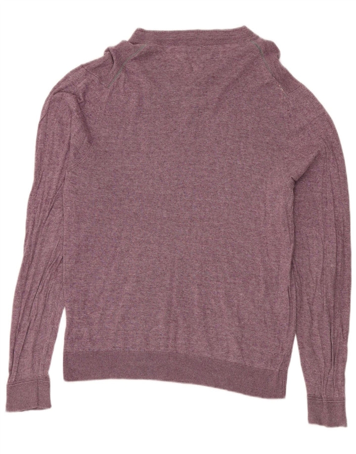 Marks & Spencer Mens Regular Fit V-Neck Jumper Sweater Medium Purple