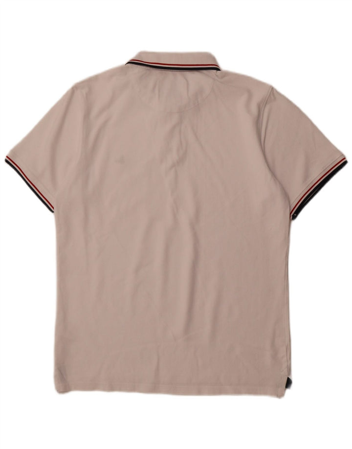 JACK WILLS Mens Polo Shirt Medium White Cotton