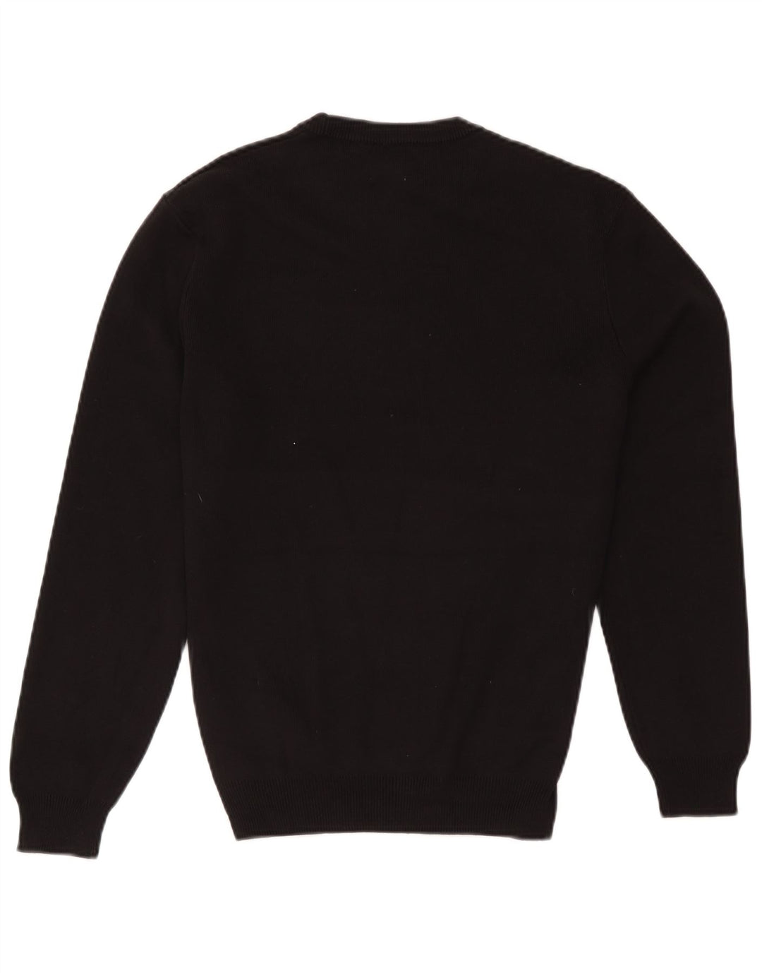Zara Mens Crew Neck Jumper Sweater Medium Black Cotton