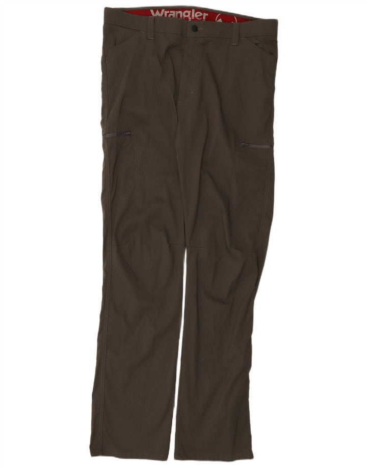 WRANGLER Mens Straight Cargo Trousers W36 L34 Grey Nylon