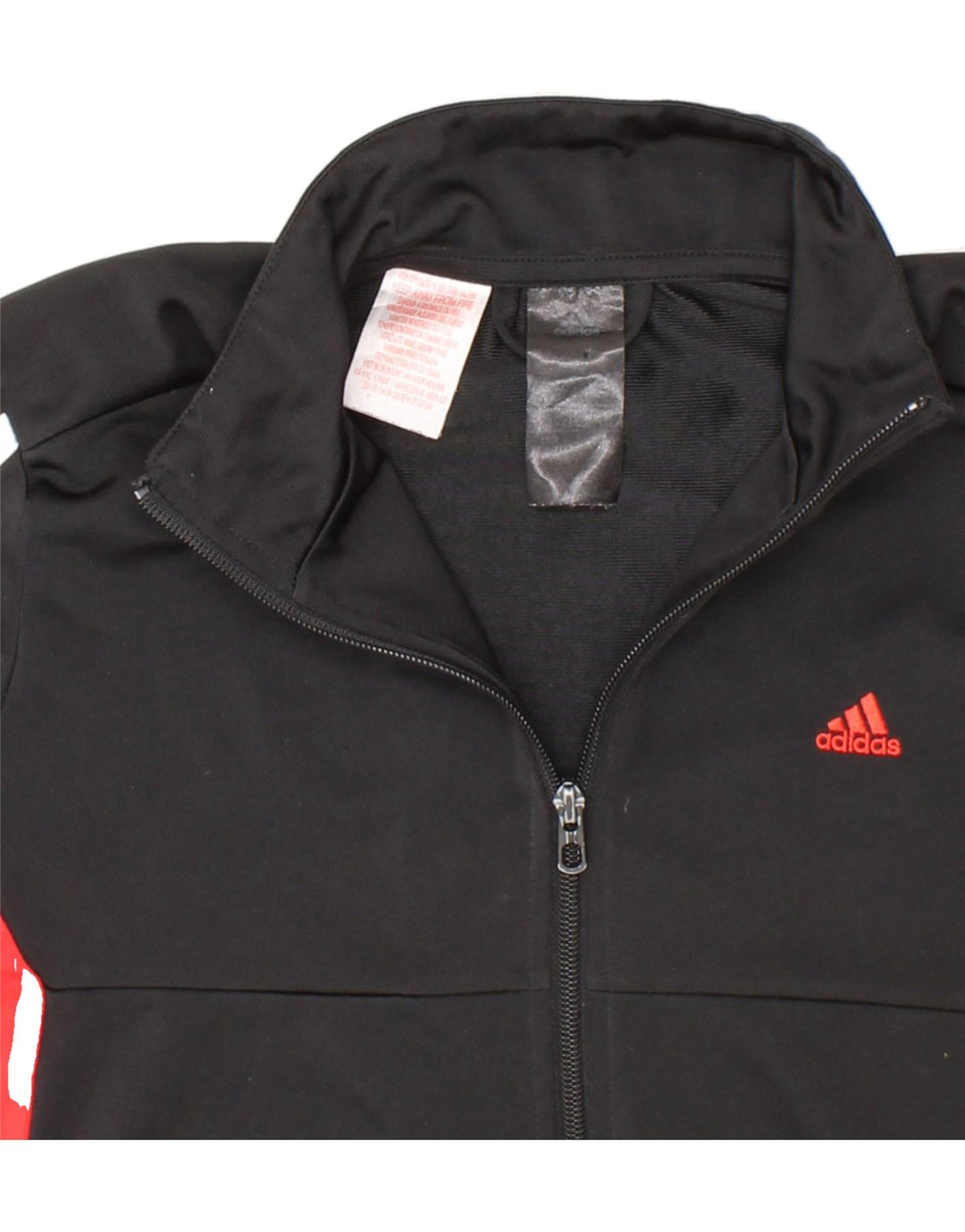 ADIDAS Boys Tracksuit Top Jacket 13-14 Years Black Colourblock Polyester Vintage Adidas and Second-Hand Adidas from Messina Hembry 
