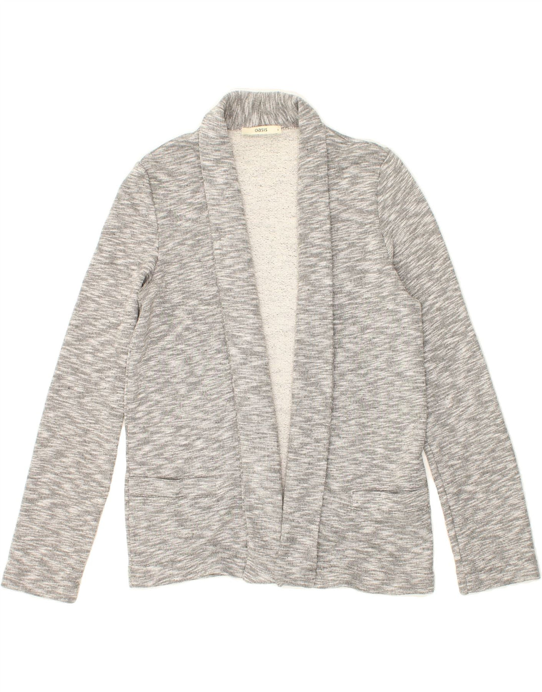 OASIS Womens Open Cardigan Sweater UK 10 Small Grey Viscose Vintage Oasis and Second-Hand Oasis from Messina Hembry 