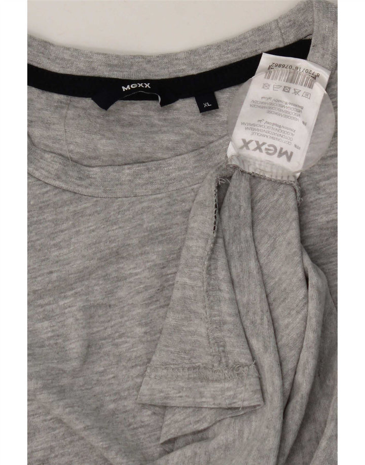 Mexx Maglia da uomo vestibilità regolare a maniche lunghe XL in cotone chiazzato grigio