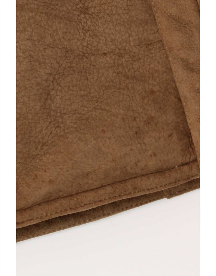 Jachetă vintage pentru bărbați din shearling IT 50 Large Brown
