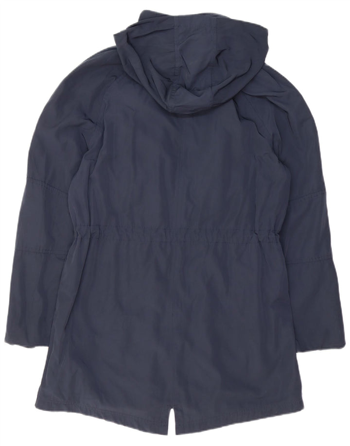 WHITE STUFF Giacca parka da donna con cappuccio UK 12 Poliestere blu navy medio