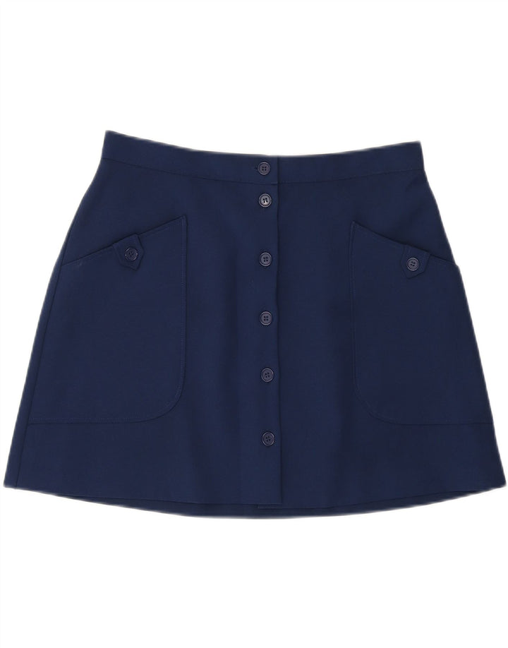 BENETTON Womens Mini Skirt IT 46 Large W30  Navy Blue Polyester Vintage Benetton and Second-Hand Benetton from Messina Hembry 