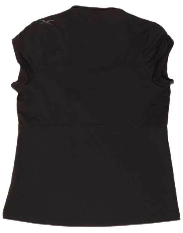 Reebok Womens T-Shirt Top UK 18 XL Black Polyester
