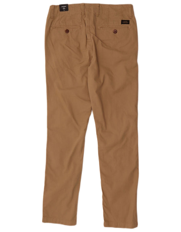 Męskie spodnie typu chino Superdry W28 L32 Beżowa bawełna