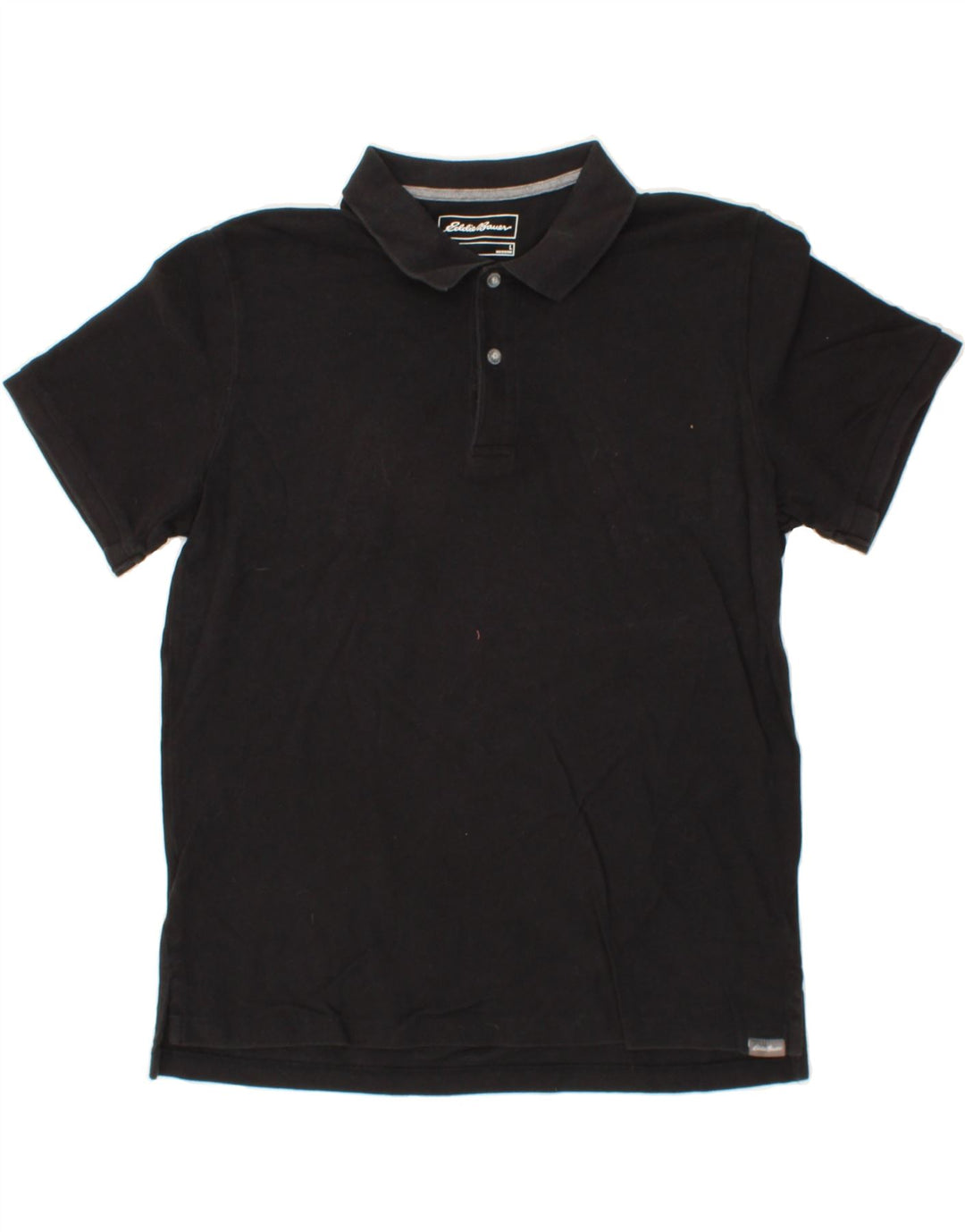 EDDIE BAUER Mens Polo Shirt Large Black Cotton Vintage Eddie Bauer and Second-Hand Eddie Bauer from Messina Hembry 
