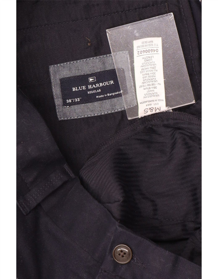 Marks & Spencer Herre Blue Harbor Regular Chino Bukser W38 L33 Navy Blue