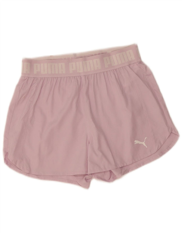 PUMA Womens Graphic Sport Shorts UK 10 Small Pink Polyester