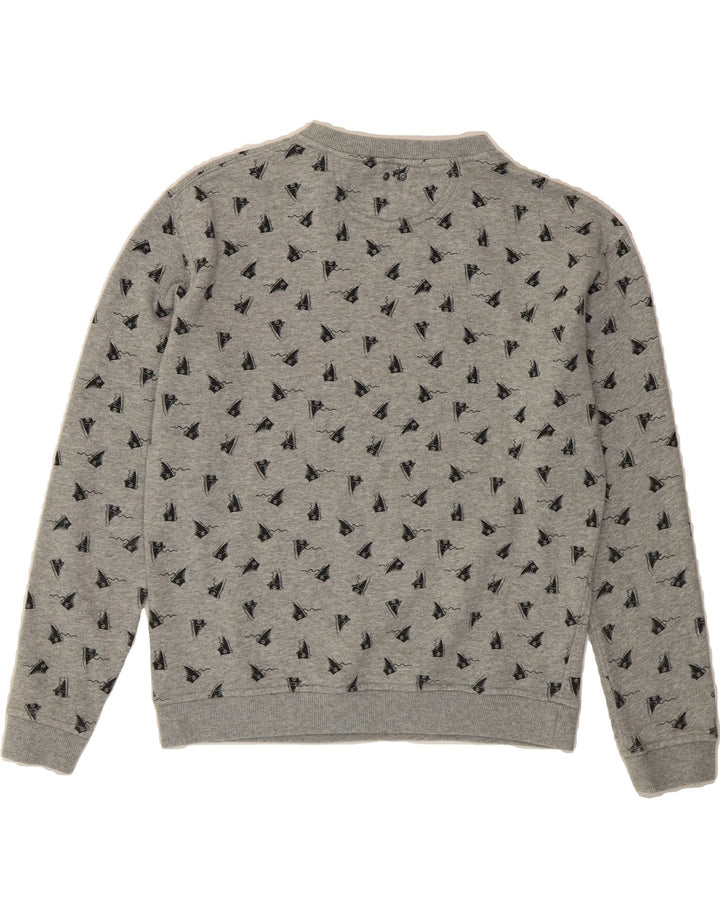 CONVERSE Womens Abstract Pattern Sweatshirt Jumper UK 14 Medium Grey Vintage Converse and Second-Hand Converse from Messina Hembry 