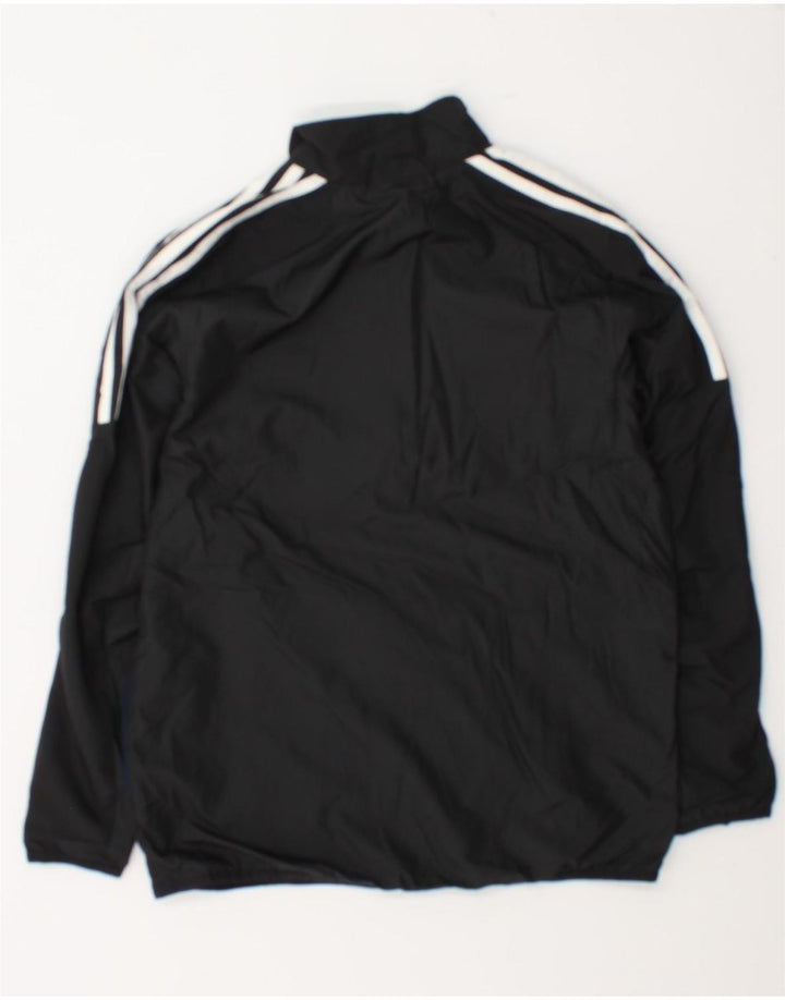 Adidas Jungen Grafik-Trainingsanzug-Top-Jacke, 13–14 Jahre, schwarzes Polyester