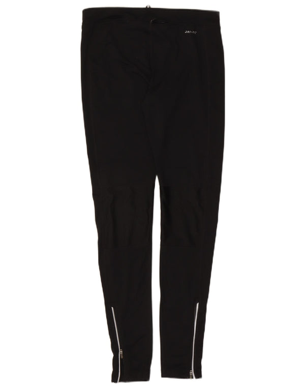 Nike Womens Leggings UK 12 Medium Black Polyester
