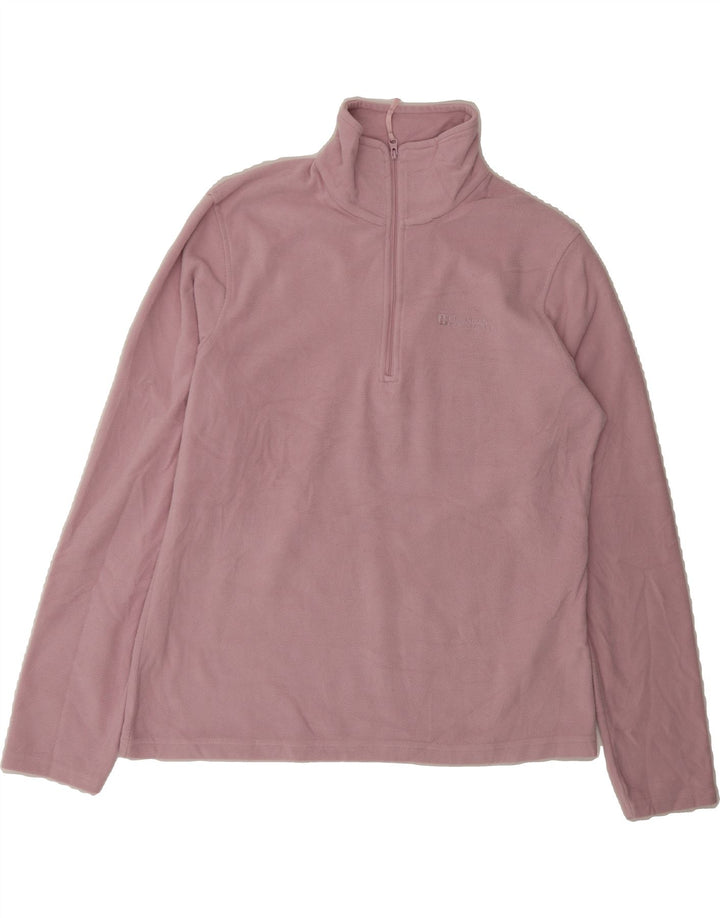 MOUNTAIN WAREHOUSE Mens Zip Neck Fleece Jumper Large Pink Polyester Vintage Mountain Warehouse and Second-Hand Mountain Warehouse from Messina Hembry 