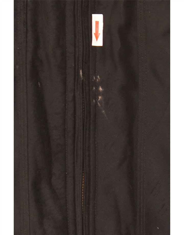 Trussardi Mens Padded Bomber Jacket IT 52 XL Black Polyester