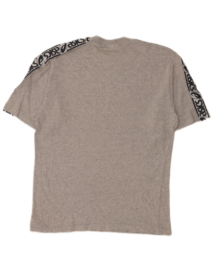 Asics Herre grafisk T-shirt Top Medium Grey Colourblock Bomuld