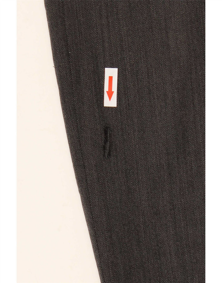 Marks & Spencer Mens Straight Suit Trousers W36 L31 Black Polyester