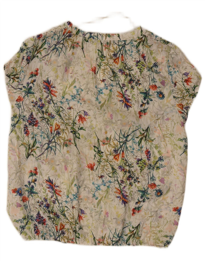 Zara Γυναικεία Μπλούζα Τοπ UK 12 Μεσαίο Πολύχρωμο Floral Πολυεστέρας