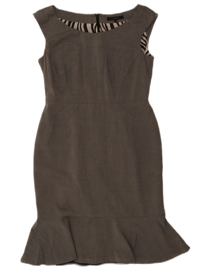 Coast Womens Sleeveless Sheath Dress UK 12 Medium Grey Viscose